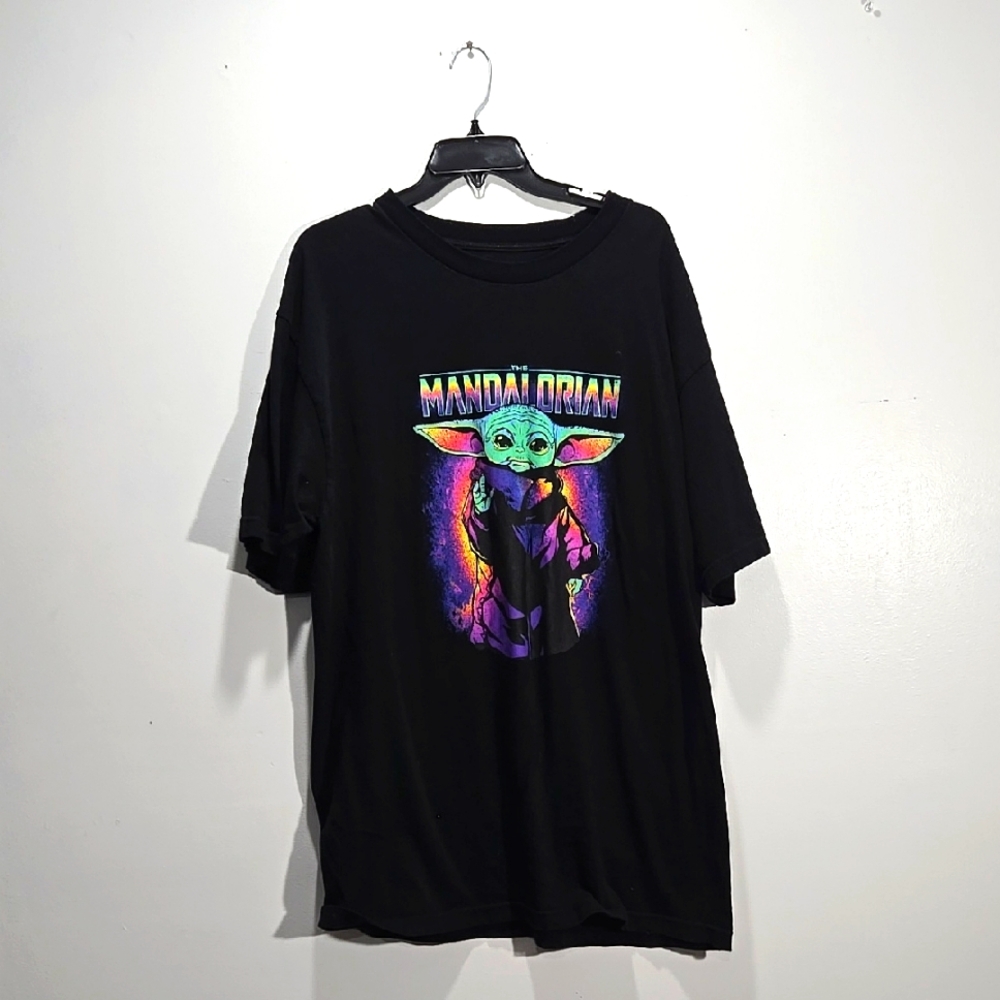 STAR WARS Mandalorian Neon Primary T Shirt Top Short Sleeve Tee 2XLT